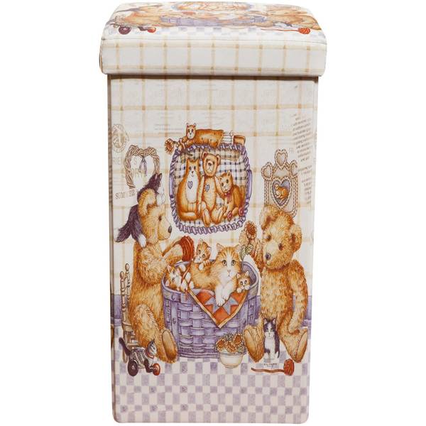 Pouf - Ours en peluche Cuir synthétique - 32 x 60 x 32 cm