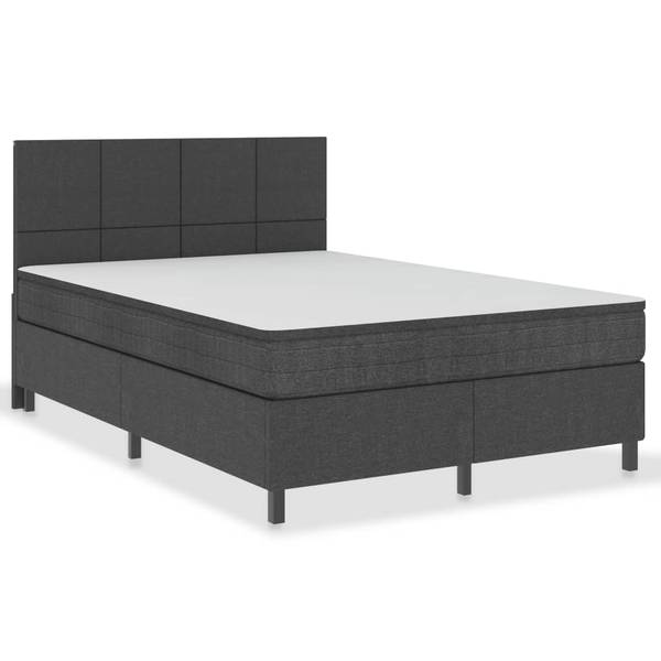 Boxspringbett 3002112-6 Grau - Polyester - 140 x 116 x 201 cm
