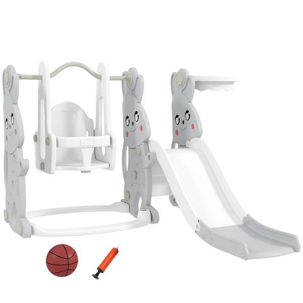 Kinderschaukel 2er Set 331-082V00GY Grau - Kunststoff - 148 x 107 x 160 cm