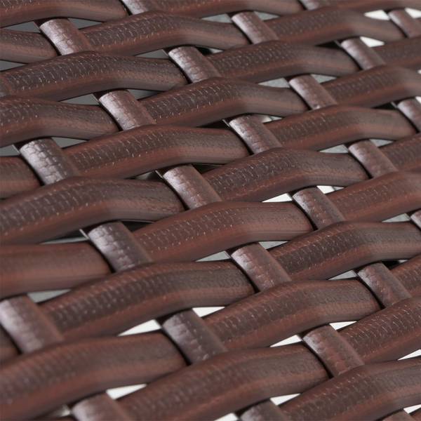 Poly-Rattan Sitzbank G16 Braun - Polyester - Stahl - Polyethylen - 112 x 35 x 30 cm