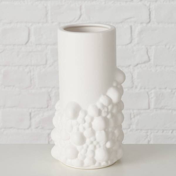 Vase BULE Weiß - Keramik - 11 x 21 x 11 cm