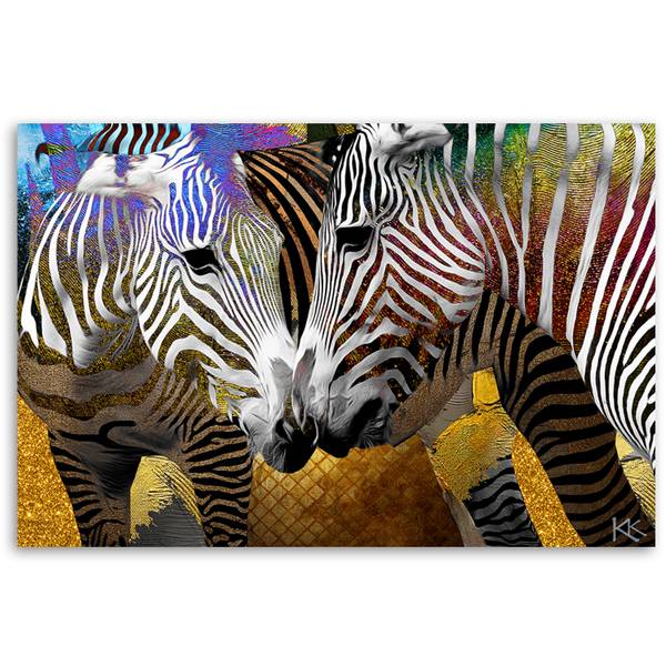 Wandbild abstrakte zebras tiere 60 x 40 cm