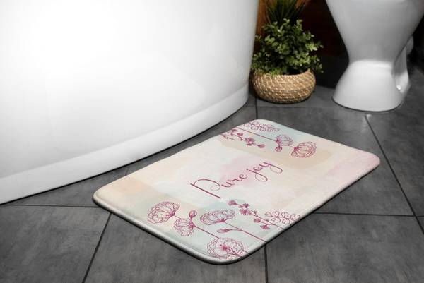Badteppich Florale Komposition 75 x 45 x 75 cm