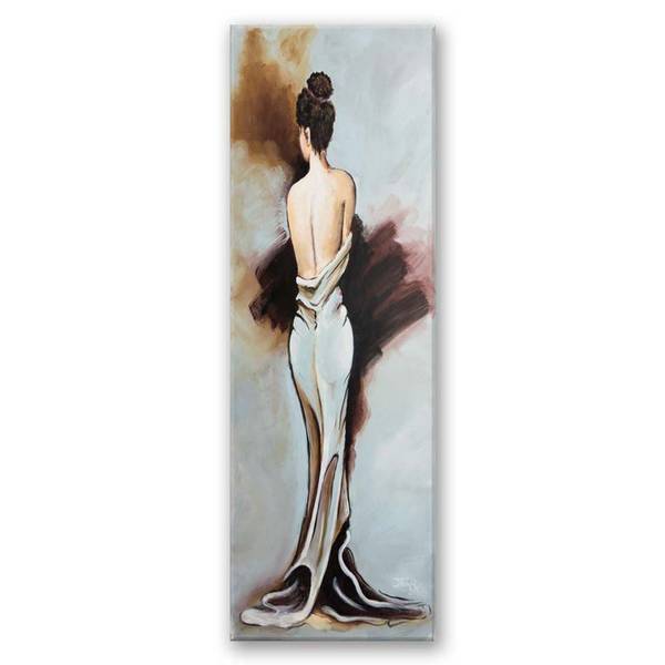 Tableau déco femme en robe 40 x 120 cm