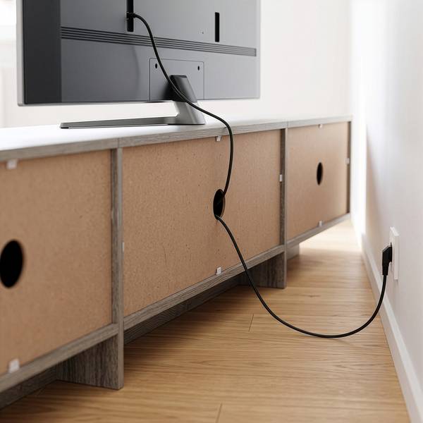Fernsehschrank Kapipimso Braun - Holzwerkstoff - 194 x 37 x 31 cm