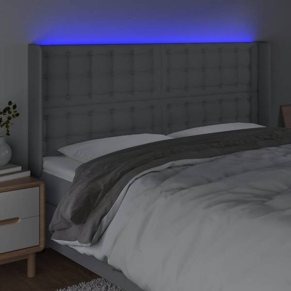 LED Kopfteil XT2582 Hellgrau - 163 x 118 cm
