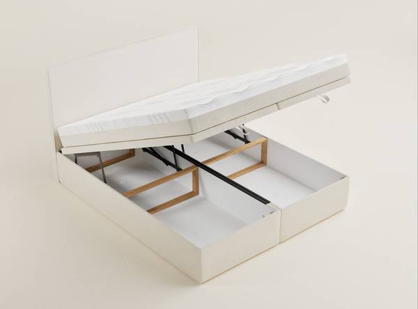 Boxspringbett Tegal Creme - Liegefläche Länge: 140 cm