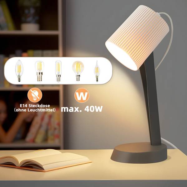 Tischlampen cdkr 2er-Set Grau