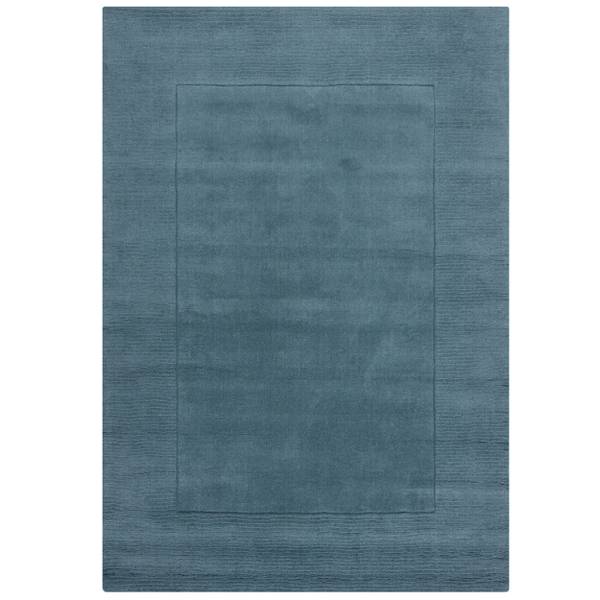 Uni Wohnzimmerteppich aus Wolle LEONE Blau