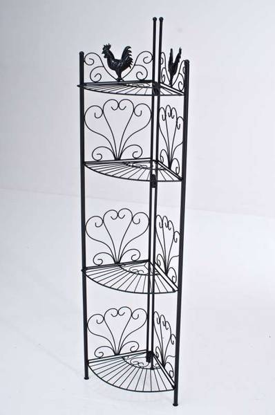 Étagères sur pied Marie Noir - Métal - 41 x 151 x 41 cm