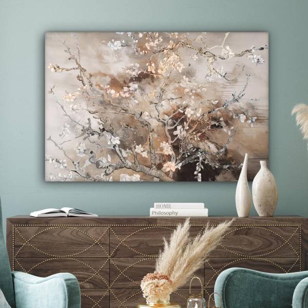 LEINWANDBILD Mandelblüte 120 x 80 cm