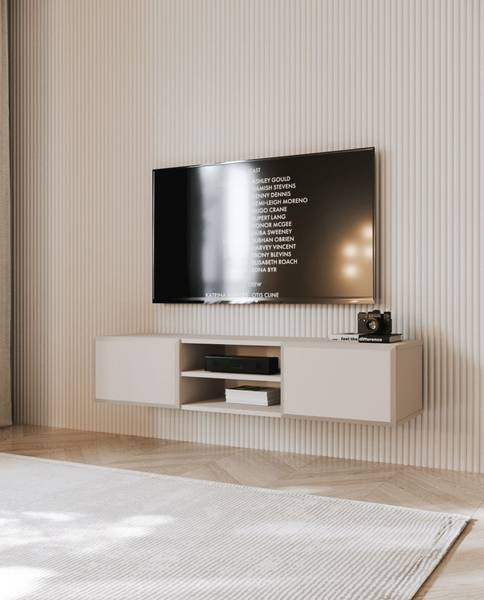 TV-Hängeboard CHOCOLATED Beige - Melamin - 137 x 30 x 39 cm