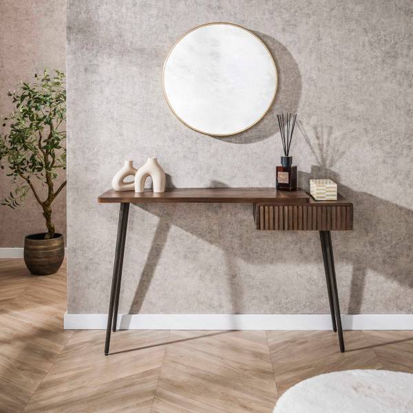 Schminktisch im Flur CARVE Braun - Holzwerkstoff - 120 x 76 x 35 cm