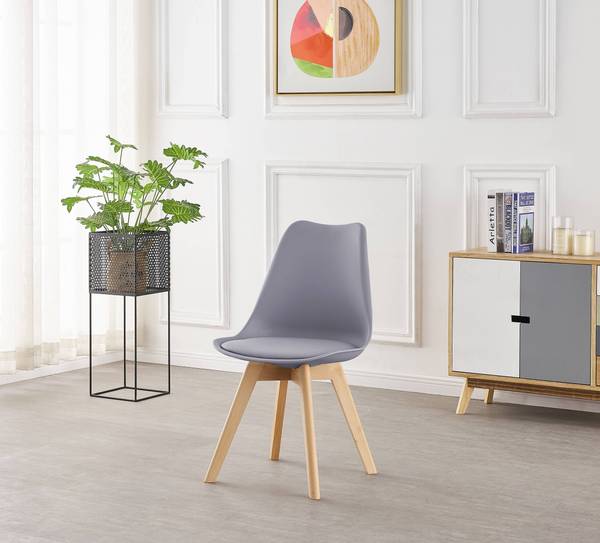 Esszimmerstuhl Retro 6-teilig Grau