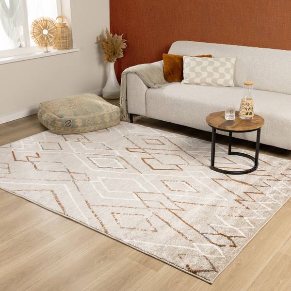 Teppich Blend Diamond Beige - 120 x 2 x 170 cm