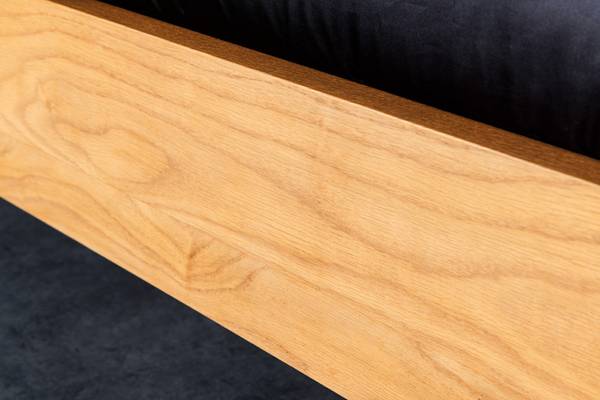 Doppelbett AMAZONAS Braun - Eiche - Wildeiche - Eisen - 205 x 109 x 220 cm