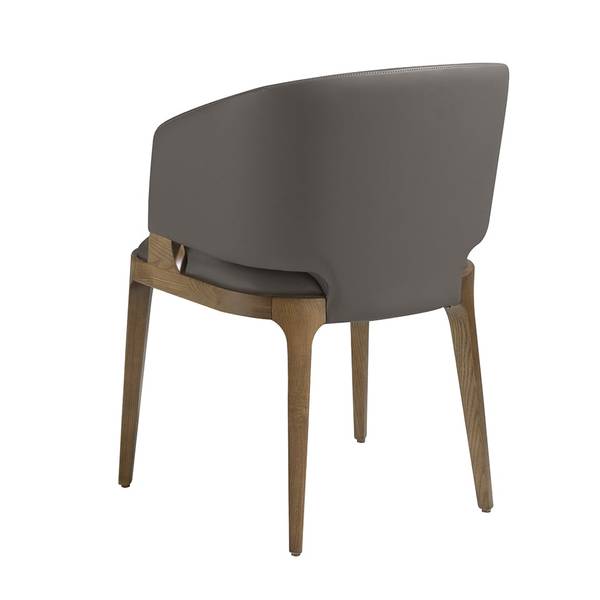 Chaise similicuir taupe foncé 4108 Marron - Cuir synthétique - Résine synthétique - Vinyle - 57 x 76 x 58 cm