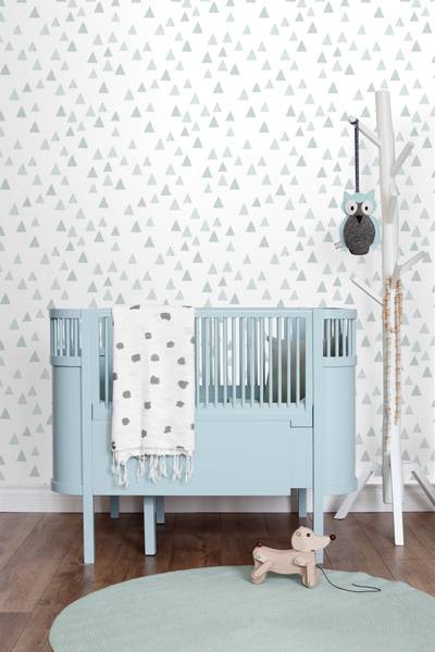 papier peint triangles graphiques 7291 Bleu - Polaire - 53 x 1005 x 1005 cm