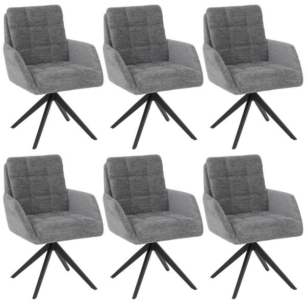 Eetkamerstoel Q36 (set van 6) grijs