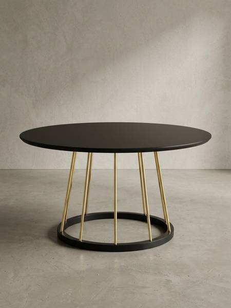 Couchtisch ANADIA mit Ablagefläche Schwarz - Holzwerkstoff - 80 x 42 x 80 cm