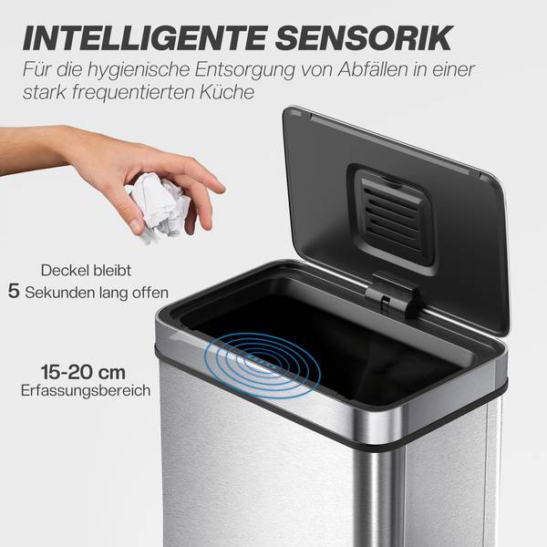 Sensor-Mülleimer 851-072V01SR Fassungsvermögen: 60 L