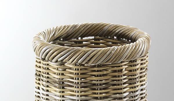 Schirmständer SHADOW STAND Grau - Rattan - 28 x 56 x 28 cm