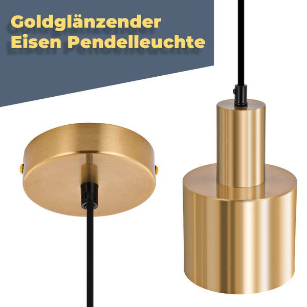 Pendelleuchten Linton Gold - Metall - 10 x 143 x 12 cm