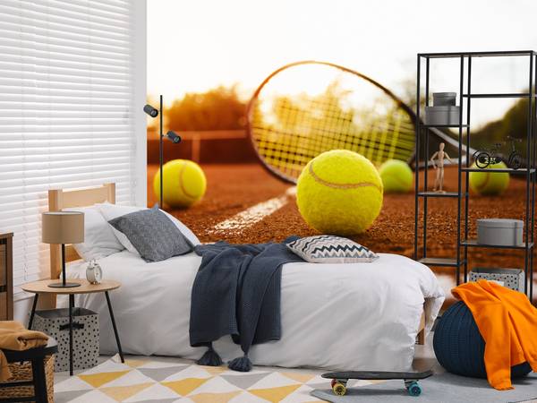 Fototapete Tennisschläger Court Sport 150 x 105 x 105 cm
