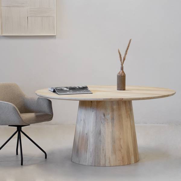 Runder Esstisch Braun - Tanne - 120 x 74 x 120 cm