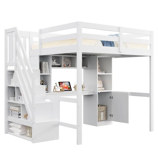 Einzelbett K-2222 Weiß - Holzwerkstoff - 148 x 170 x 253 cm