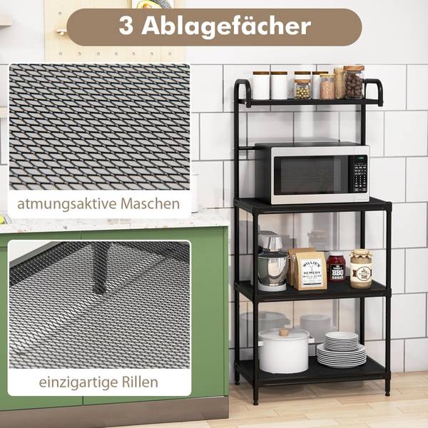 Keukenrek Magnetronrek TI79976 zwart