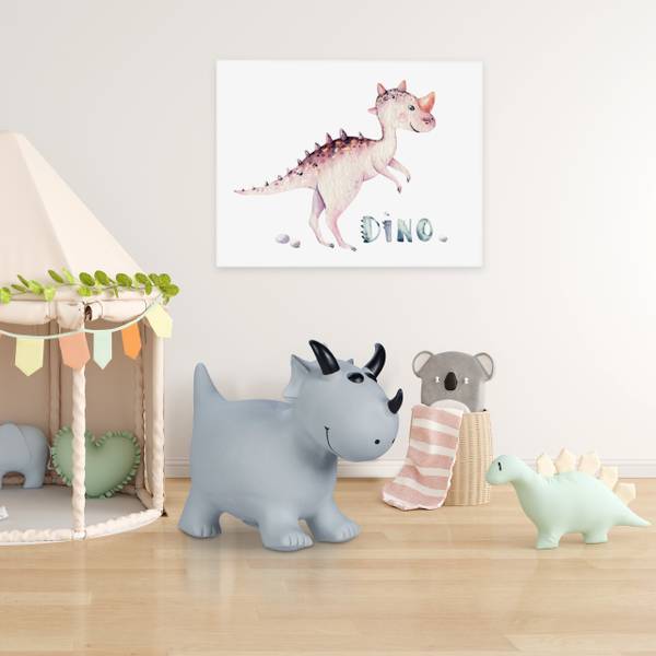 Animal sauteur pour les fans de dinos Noir - Gris - PVC - 51 x 38 x 22 cm