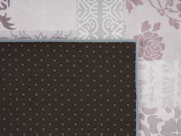 Teppich BALLICA Grau - Pink - Textil - 160 x 160 x 160 cm