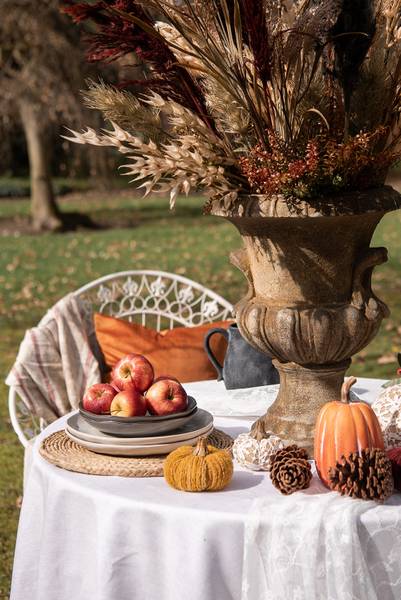 Dekoration Kürbis Deco&Waylon Rot - Kunststoff - 12 x 10 x 12 cm