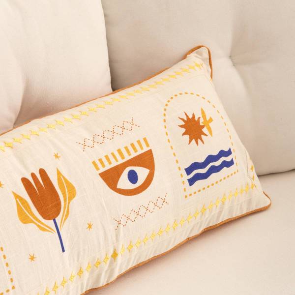 Kissen LIBERTAD Weiß - Textil - 10 x 30 x 80 cm