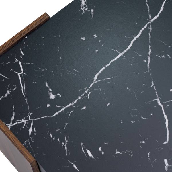 Salontafel MARBWoody Ⅱ zwart - bruin - plaatmateriaal op houtbasis - 63 x 40 x 97 cm