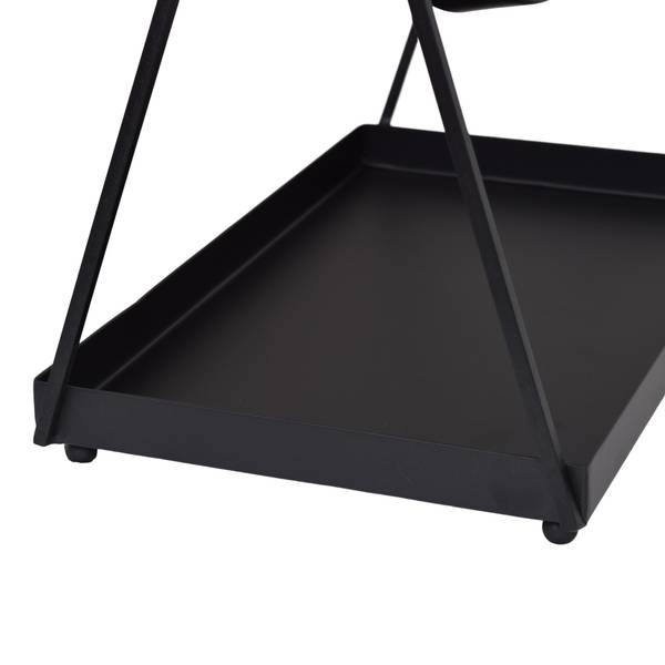 Tafelspiegel Vonki zwart - metaal - 40 x 49 x 21 cm