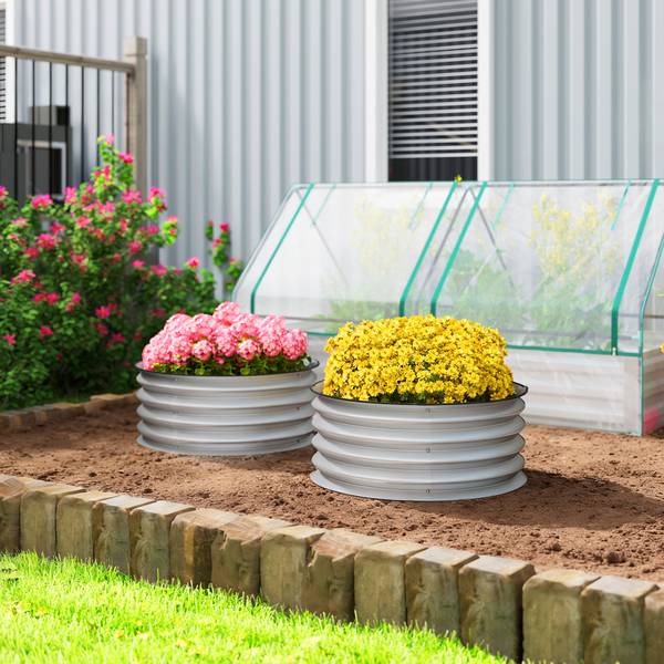 Hochbeet 845-979V00SR Silber - Metall - 60 x 30 x 60 cm