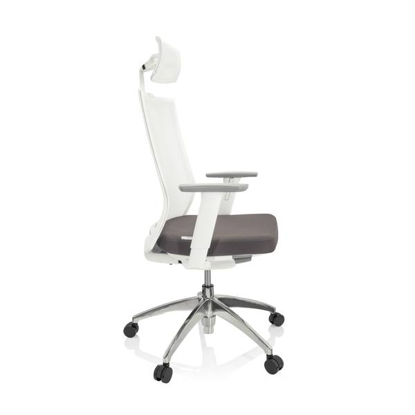 Bürostuhl ASPEN WHITE PRO Grau - Polyester - 55 x 122 x 63 cm