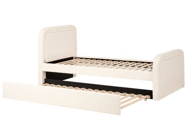 Bett RAYSSAC 3-tlg Beige - Naturfaser - 100 x 96 x 218 cm