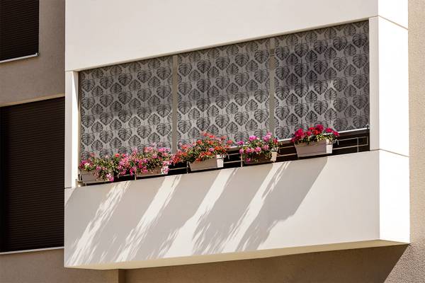 Außenrollo Folia Umbra Schwarz - Textil - 40 x 180 x 1 cm