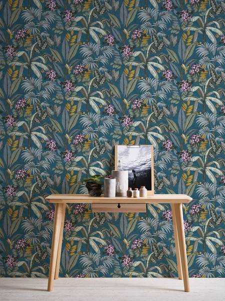 Vliestapete 387383-GU Blau - Kunststoff - 53 x 1 x 1005 cm