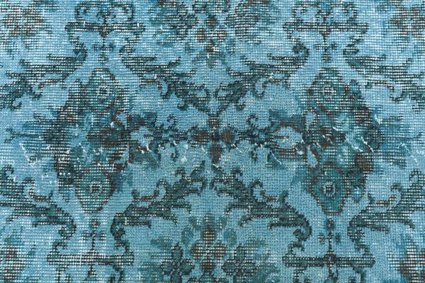 Vloerkleed Ultra Vintage DCCXII turquoise - wol - 109 x 1 x 203 cm