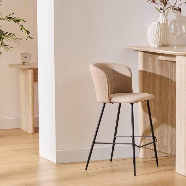 Barhocker JASNY Beige - Holzwerkstoff - 48 x 91 x 52 cm
