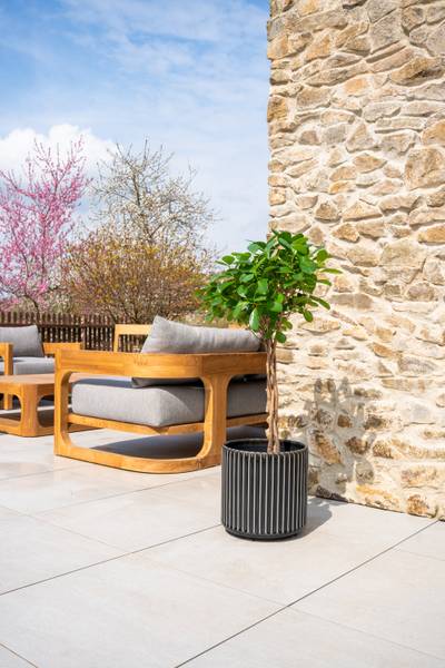 Blumentopf London Grau - 35 x 33 x 35 cm