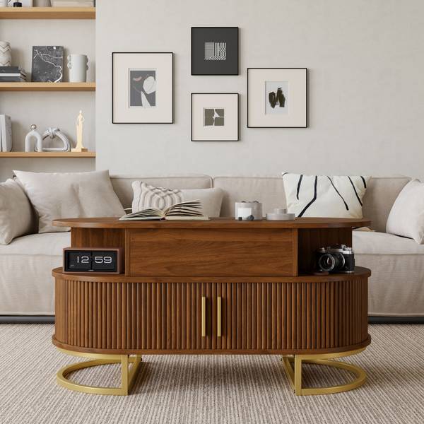Couchtisch Hermes Ⅷ Braun - Holzwerkstoff - 100 x 64 x 50 cm