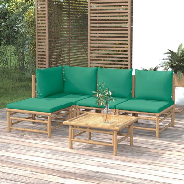 Loungeset 3028491-9 set van 5 bruin - groen