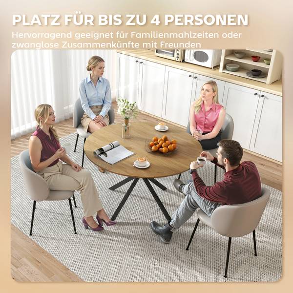 Esstisch 83A-297V00AK Eiche - 120 x 120 cm