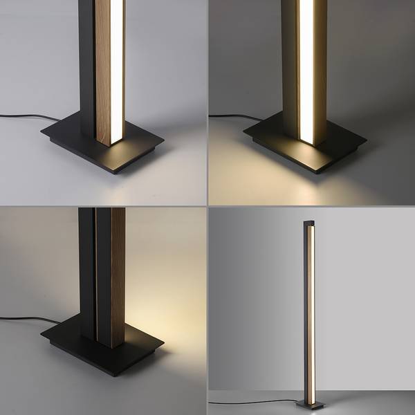 LED Stehleuchte PURE Lines Floor Braun - Metall - 16 x 156 x 22 cm