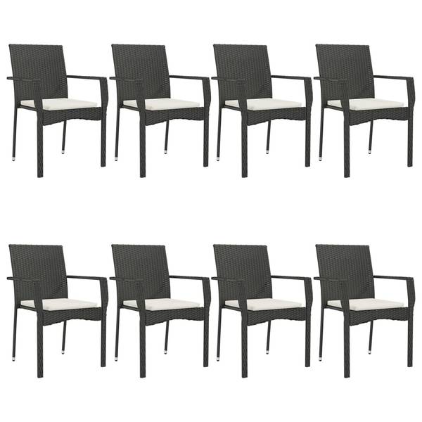 Tuinset 3029234-4 set van 9 zwart - wit
